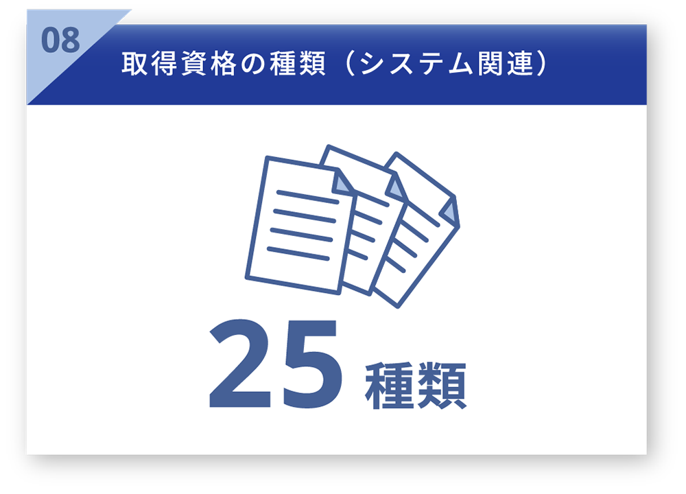 取得資格の種類(システム関連)